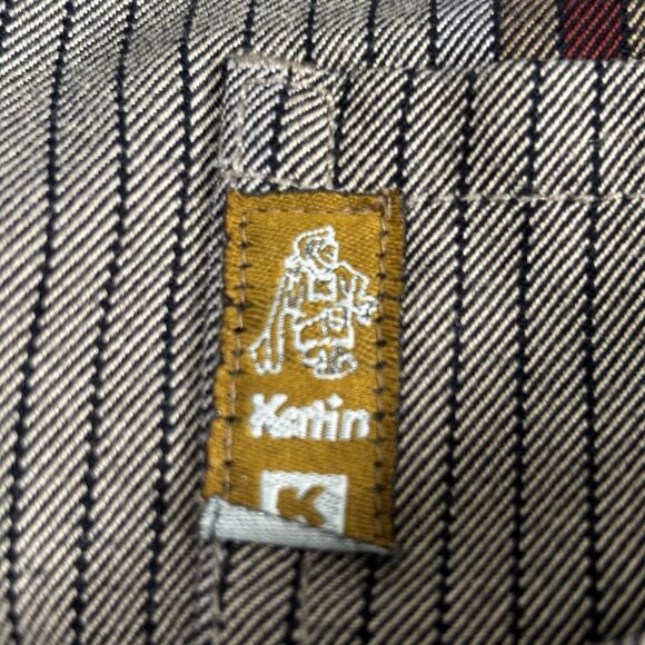 Katin Surf Co  Men's Bermuda Shorts Size 33 Brown /Maroon Striped Button Fly - Picture 5 of 13